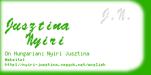 jusztina nyiri business card